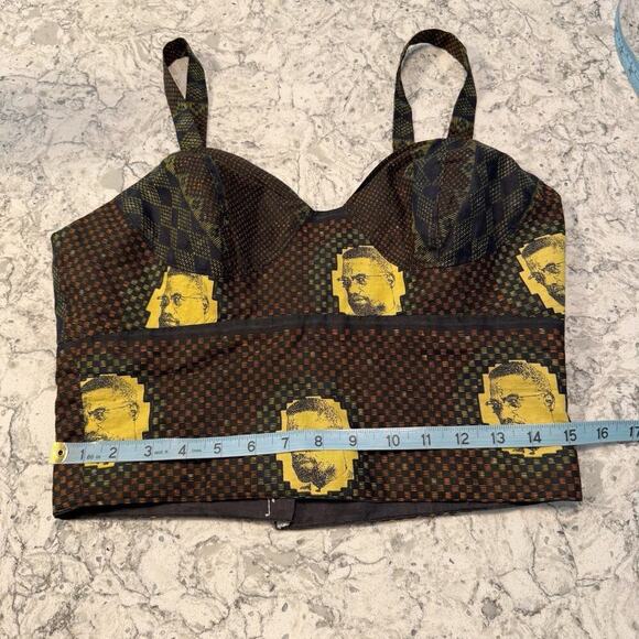 Women’s African Print Ethnic Malcom X Tank Top Bustier Handmade Women’s M/L - Picture 11 of 15